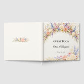 Luxe Weidebloemen Bruiloft Gastenboek (Volledig)