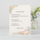 Luxe Weidebloemen Bruiloft Kaart (Staand voorkant)