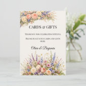 Luxe Weidebloemen Bruiloft  Kaart (Staand voorkant)