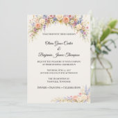 Luxe Weidebloemen Bruiloft  Kaart (Staand voorkant)