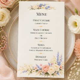 Luxe Weidebloemen Bruiloft Menu
