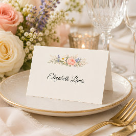 Luxe Weidebloemen Bruiloft Plaatskaartje