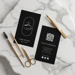Luxe Wenkbrauw Artiest  Elegante Wenkrauw Studio Q Visitekaartje