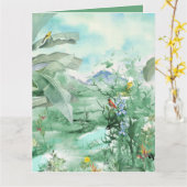 Luxe Wenskaart Kaart (Gele Bloem)