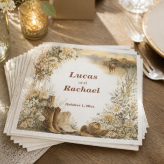 Luxe Westerse Ranch Huwelijk Servet
