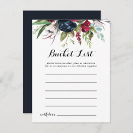 Luxe Whimsical Boho Floral Bucket List-kaarten Briefkaart