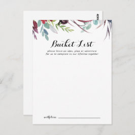 Luxe Whimsical Boho Wedding Bucket List-kaarten Briefkaart