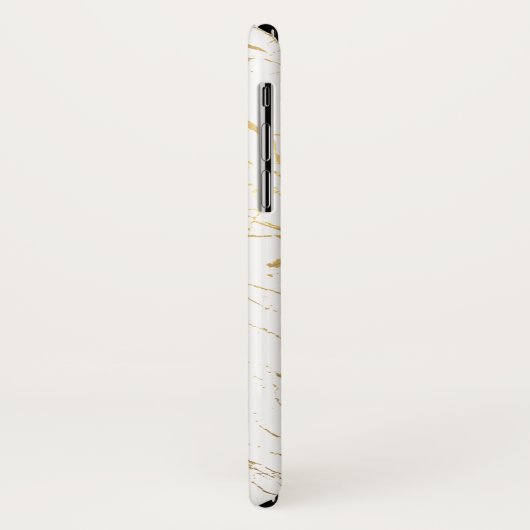 Luxe White en Gold Marble Case-Mate iPhone Case (Achterkant/links)