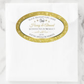 Luxe White Gold Glitter Product Labels Logo (Tas)