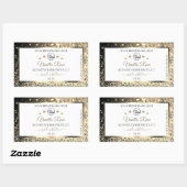 Luxe White Gold Glitter Product Labels toevoegen L (Vel)