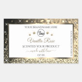 Luxe White Gold Glitter Product Labels toevoegen L (Voorkant)