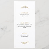Luxe White Gold-kerstmenu Menu (Achterkant)