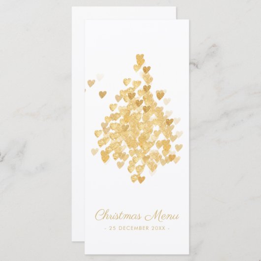 Luxe White Gold-kerstmenu Menu (Voorkant / Achterkant)