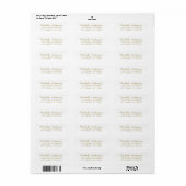 luxe White Gold Minimal Script Retouradres Etiket (Full Sheet)