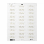 luxe White Gold Minimal Script Retouradres Etiket (Full Sheet)