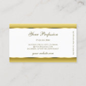 Luxe White Gold Ombre Golden Oval Decour Border Visitekaartje (Achterkant)