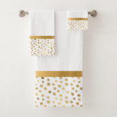 LUXE WHITE GOLD POT BATHROOM TOWEL SET BAD HANDDOEK (Insitu)