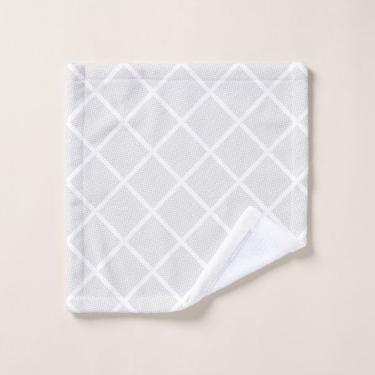 LUXE WHITE GRAY FLORAL ABSTRACT BATH TOWEL SET BAD HANDDOEK (Wasdoekje)