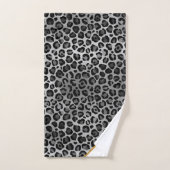 LUXE WHITE GRAY LEOPARD GOLD BATH TOWEL SET BAD HANDDOEK (Handdoek)