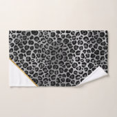 LUXE WHITE GRAY LEOPARD GOLD BATH TOWEL SET BAD HANDDOEK (Handdoek)