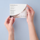 Luxe White Rose Gold Decor Zakelijke Promotie Flyer (Hand)