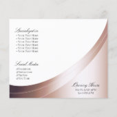 Luxe White Rose Gold Decor Zakelijke Promotie Flyer (Achterkant)