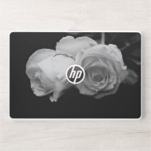 Luxe White Rose HP Laptop Skin