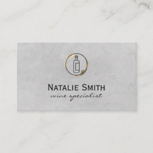Luxe Wijnfles en vlek Visitekaartje