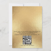 Luxe Wilde Bloem Elegante Moderne QR Code Trouwen Kaart (Achterkant)