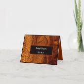 Luxe Wilde Slangenhuid Dier Bruiloft Gastkaart Bedankkaart (Voorkant)