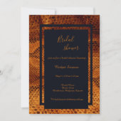 Luxe wilde slangenhuid dierlijk vrijgezellenfeest kaart (Voorkant)