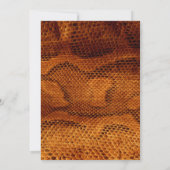 Luxe wilde slangenhuid dierlijk vrijgezellenfeest kaart (Achterkant)