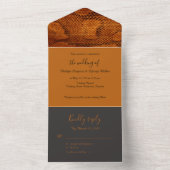 Luxe Wilde Snake huid Dier Bruiloft All In One Uitnodiging (Binnen)