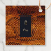 Luxe Wilde Snake huid Dier Bruiloft Bedankjes Labels (Achterkant)