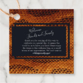 Luxe Wilde Snake huid Dier Bruiloft Bedankjes Labels (Voorkant)