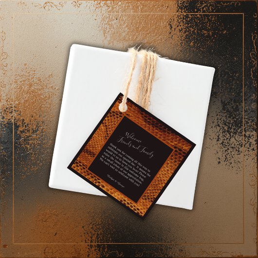 Luxe Wilde Snake huid Dier Bruiloft Bedankjes Labels