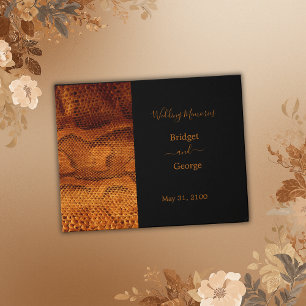 Luxe Wilde Snake huid Dier Bruiloft Gastenboek