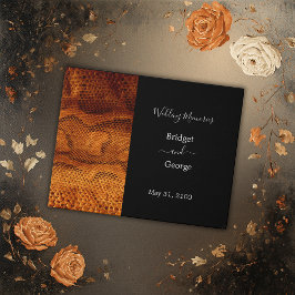 Luxe Wilde Snake huid Dier Bruiloft Gastenboek
