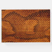 Luxe Wilde Snake huid Dier Bruiloft Gastenboek (Achterkant)