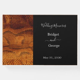 Luxe Wilde Snake huid Dier Bruiloft Gastenboek