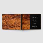 Luxe Wilde Snake huid Dier Bruiloft Gastenboek (Volledig)