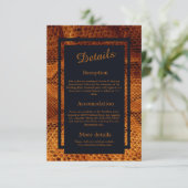 Luxe Wilde Snake huid Dier Bruiloft Informatiekaartje (Staand voorkant)