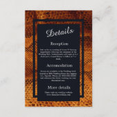 Luxe Wilde Snake huid Dier Bruiloft Informatiekaartje (Voorkant)