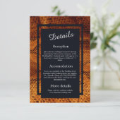 Luxe Wilde Snake huid Dier Bruiloft Informatiekaartje (Staand voorkant)