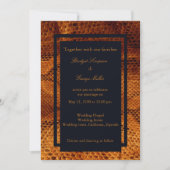 Luxe Wilde Snake huid Dier Bruiloft Kaart (Voorkant)