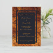 Luxe Wilde Snake huid Dier Bruiloft Kaart (Staand voorkant)