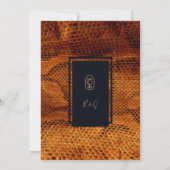 Luxe Wilde Snake huid Dier Bruiloft Kaart (Achterkant)