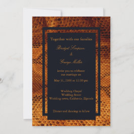 Luxe Wilde Snake huid Dier Bruiloft Kaart