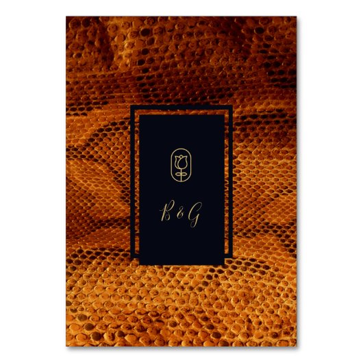 Luxe Wilde Snake huid Dier Bruiloft Kaart (Achterkant)