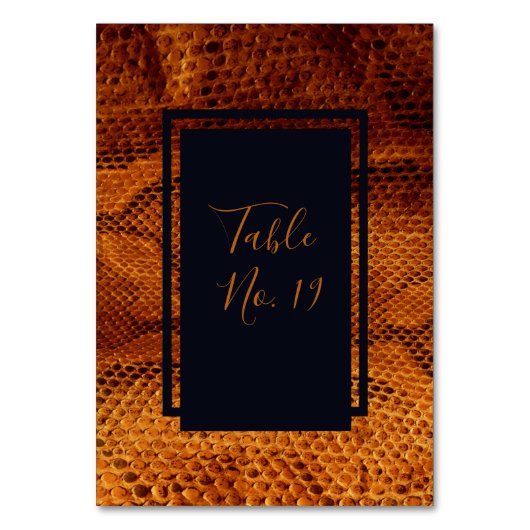 Luxe Wilde Snake huid Dier Bruiloft Kaart (Voorkant)